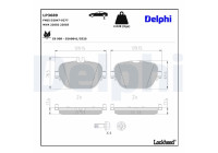 Brake pad set, disc brake LP3689 Delphi