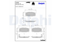 Brake pad set, disc brake LP3690 Delphi