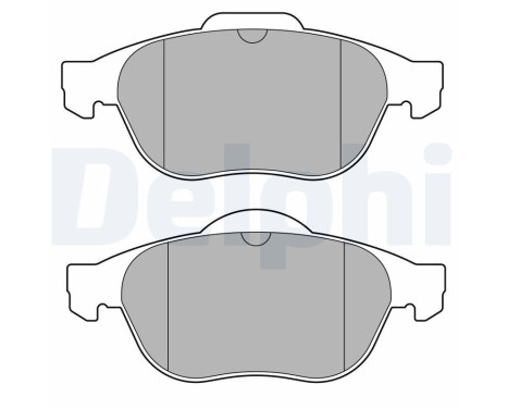 Brake Pad Set, disc brake LP3691 Delphi