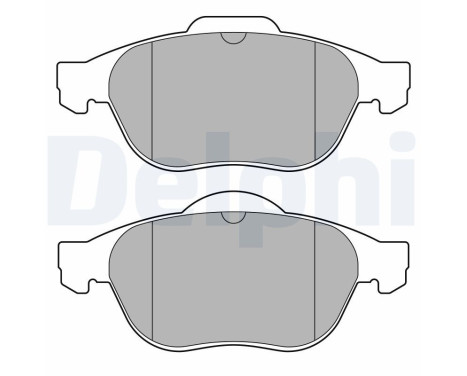 Brake pad set, disc brake LP3692 Delphi