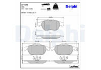Brake pad set, disc brake LP3692 Delphi