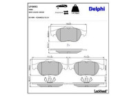 Brake pad set, disc brake LP3692 Delphi
