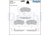 Brake pad set, disc brake LP3693 Delphi