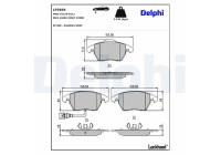 Brake pad set, disc brake LP3694 Delphi