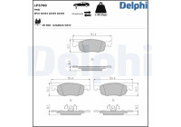 Brake pad set, disc brake LP3700 Delphi