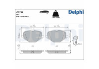 Brake pad set, disc brake LP3701 Delphi