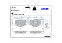 Brake pad set, disc brake LP3701 Delphi