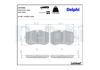Brake pad set, disc brake LP3702 Delphi