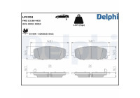 Brake pad set, disc brake LP3703 Delphi