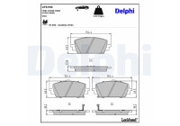 Brake pad set, disc brake LP3705 Delphi