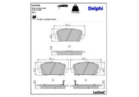 Brake pad set, disc brake LP3705 Delphi