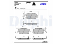 Brake pad set, disc brake LP3705 Delphi
