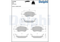 Brake pad set, disc brake LP3709 Delphi