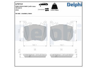 Brake pad set, disc brake LP3714 Delphi