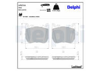 Brake pad set, disc brake LP3714 Delphi