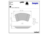 Brake Pad Set, disc brake LP3715 Delphi