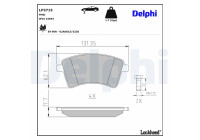 Brake Pad Set, disc brake LP3715 Delphi