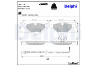 Brake pad set, disc brake LP3716 Delphi