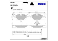 Brake pad set, disc brake LP3716 Delphi
