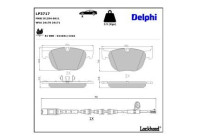 Brake pad set, disc brake LP3717 Delphi