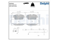 Brake pad set, disc brake LP3718 Delphi