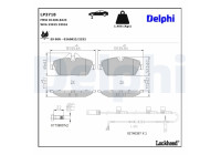 Brake pad set, disc brake LP3718 Delphi