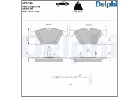 Brake pad set, disc brake LP3721 Delphi