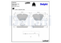 Brake pad set, disc brake LP3721 Delphi