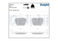Brake pad set, disc brake LP3722 Delphi