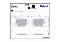 Brake pad set, disc brake LP3722 Delphi