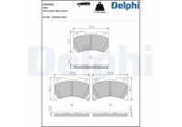 Brake pad set, disc brake LP3724 Delphi