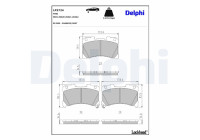 Brake pad set, disc brake LP3724 Delphi
