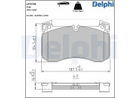 Brake Pad Set, disc brake LP3728 Delphi