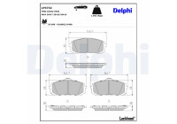 Brake pad set, disc brake LP3732 Delphi