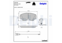 Brake pad set, disc brake LP3733 Delphi