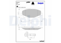 Brake pad set, disc brake LP3734 Delphi