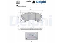 Brake pad set, disc brake LP3735 Delphi