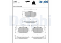 Brake pad set, disc brake LP3741 Delphi