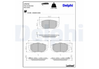 Brake pad set, disc brake LP3741 Delphi