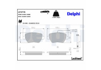 Brake pad set, disc brake LP3776 Delphi