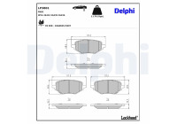 Brake pad set, disc brake LP3801 Delphi