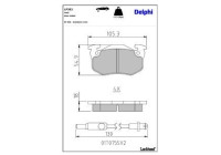 Brake Pad Set, disc brake LP382 Delphi