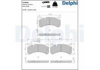 Brake pad set, disc brake LP3820 Delphi