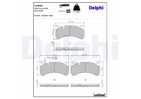 Brake pad set, disc brake LP3820 Delphi