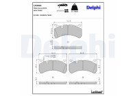 Brake pad set, disc brake LP3820 Delphi