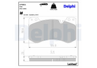 Brake pad set, disc brake LP3821 Delphi