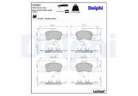 Brake pad set, disc brake LP3823 Delphi