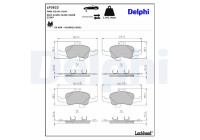 Brake pad set, disc brake LP3823 Delphi