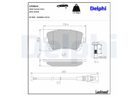 Brake pad set, disc brake LP3824 Delphi