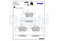 Brake pad set, disc brake LP3833 Delphi